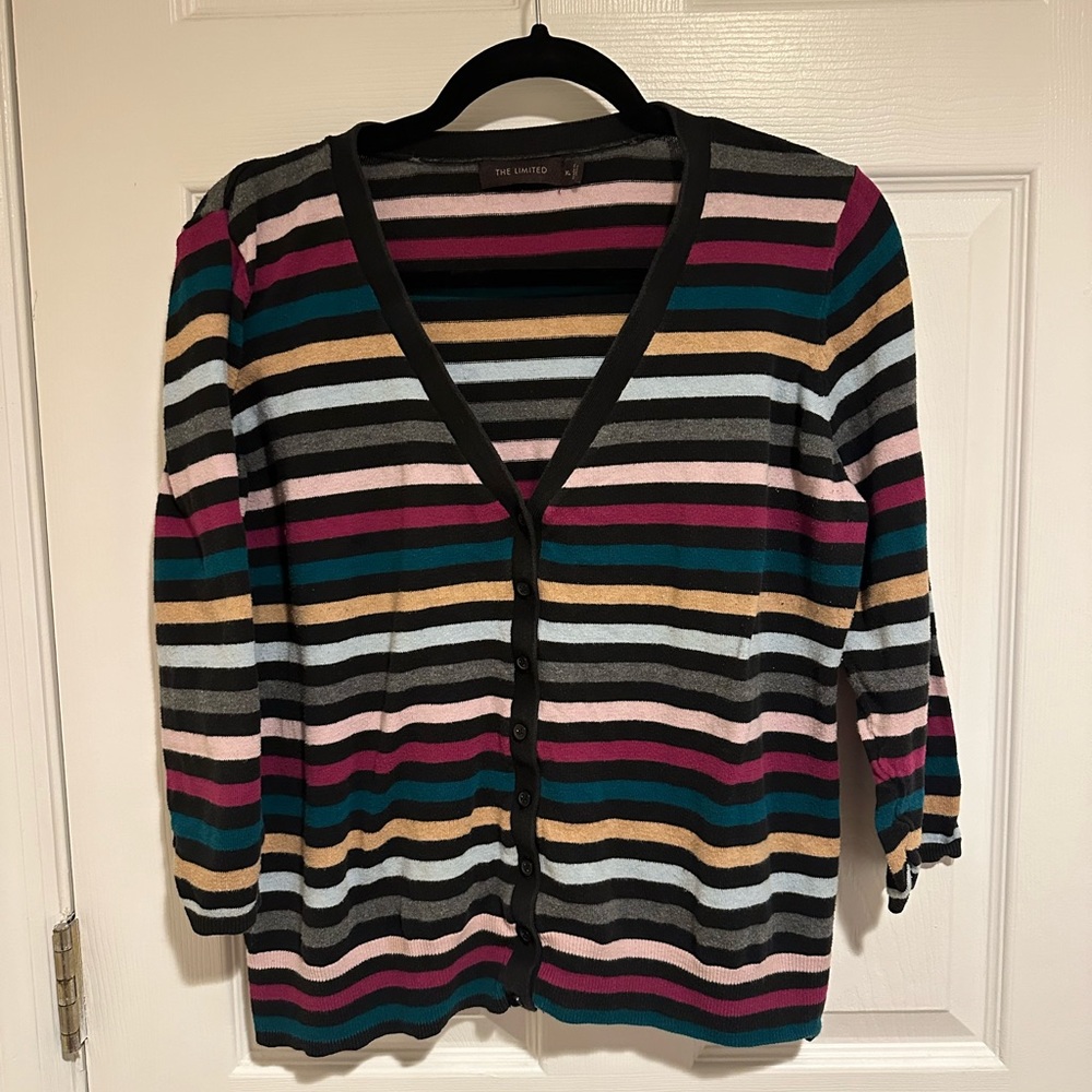 The Limited Color-stripe cardigan. Size XL.